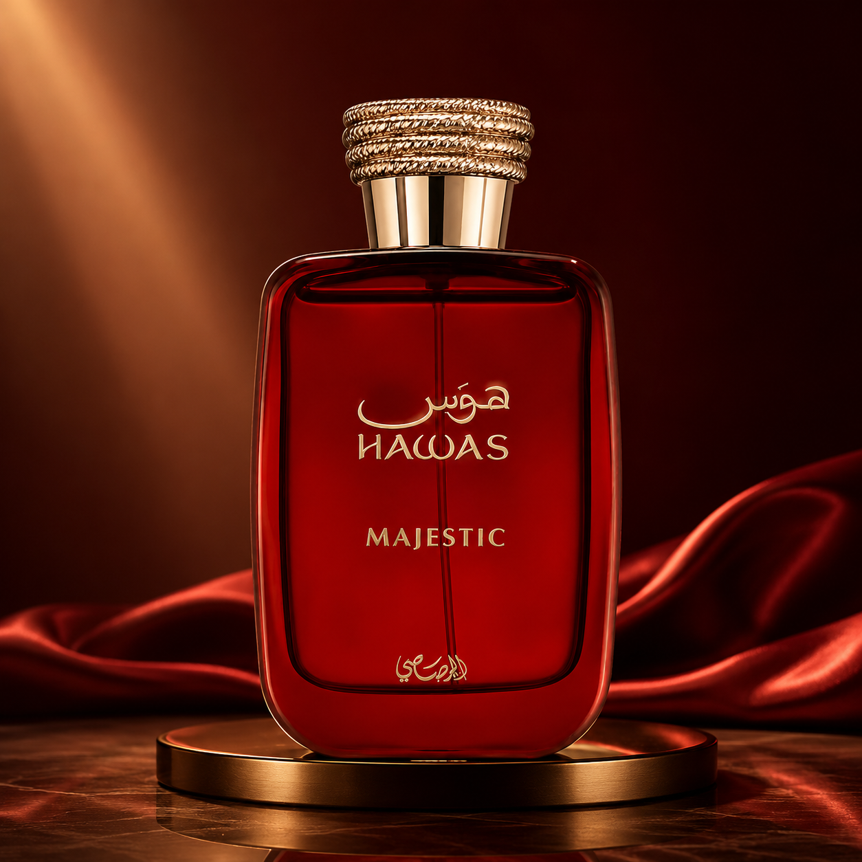 Rasasi Hawas Majestic unisex fragrance styled with Sharp Citrus, Floral Accords and Aromatic Accords accents