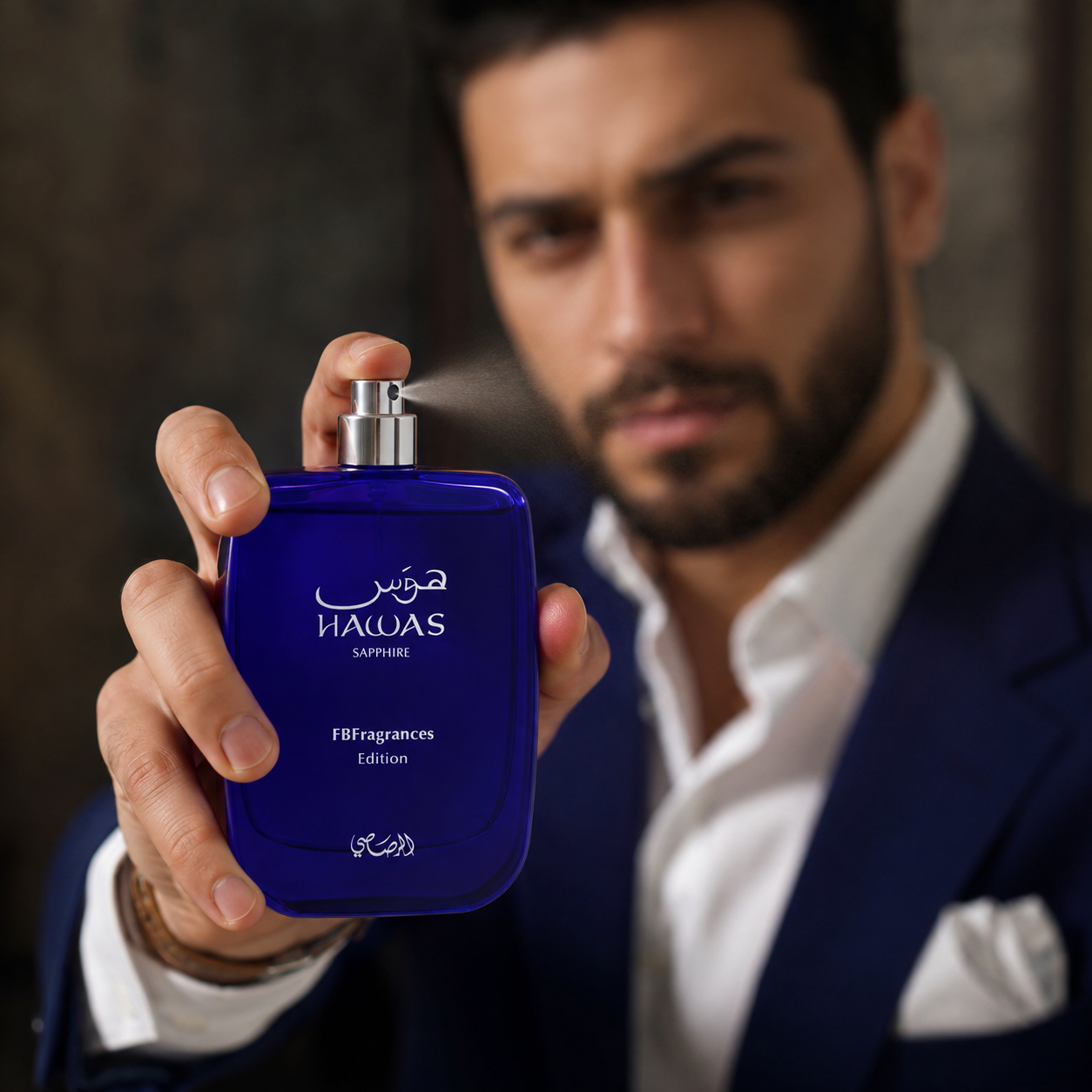Rasasi Hawas Sapphire FB Fragrances Edition Eau de Parfum Spray for Men 3.4 Ounce