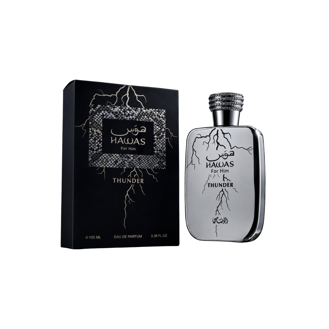 Rasasi Hawas Thunder Eau de Parfum Spray for Men 3.4 Ounce