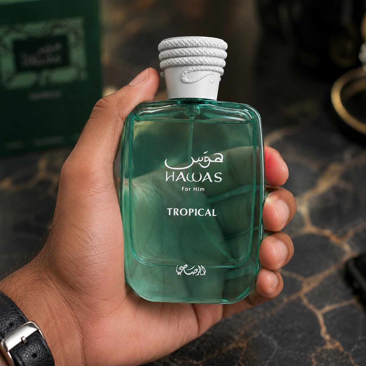 Rasasi Hawas Tropical Eau De Parfum Spray for Men, 3.4 Ounce