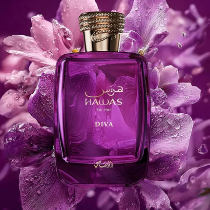 Rasasi Hawas Diva Eau De Parfum Spray For Women, 3.4 Ounce