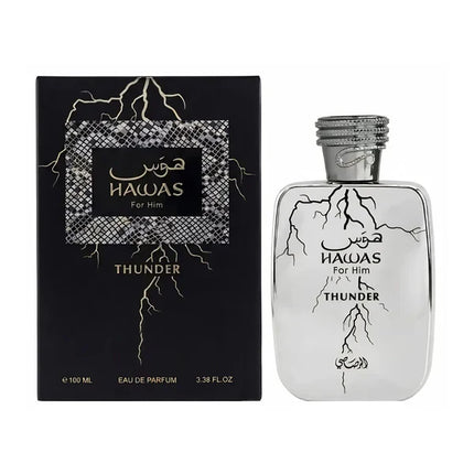 Rasasi Hawas Thunder Eau de Parfum Spray for Men 3.4 Ounce