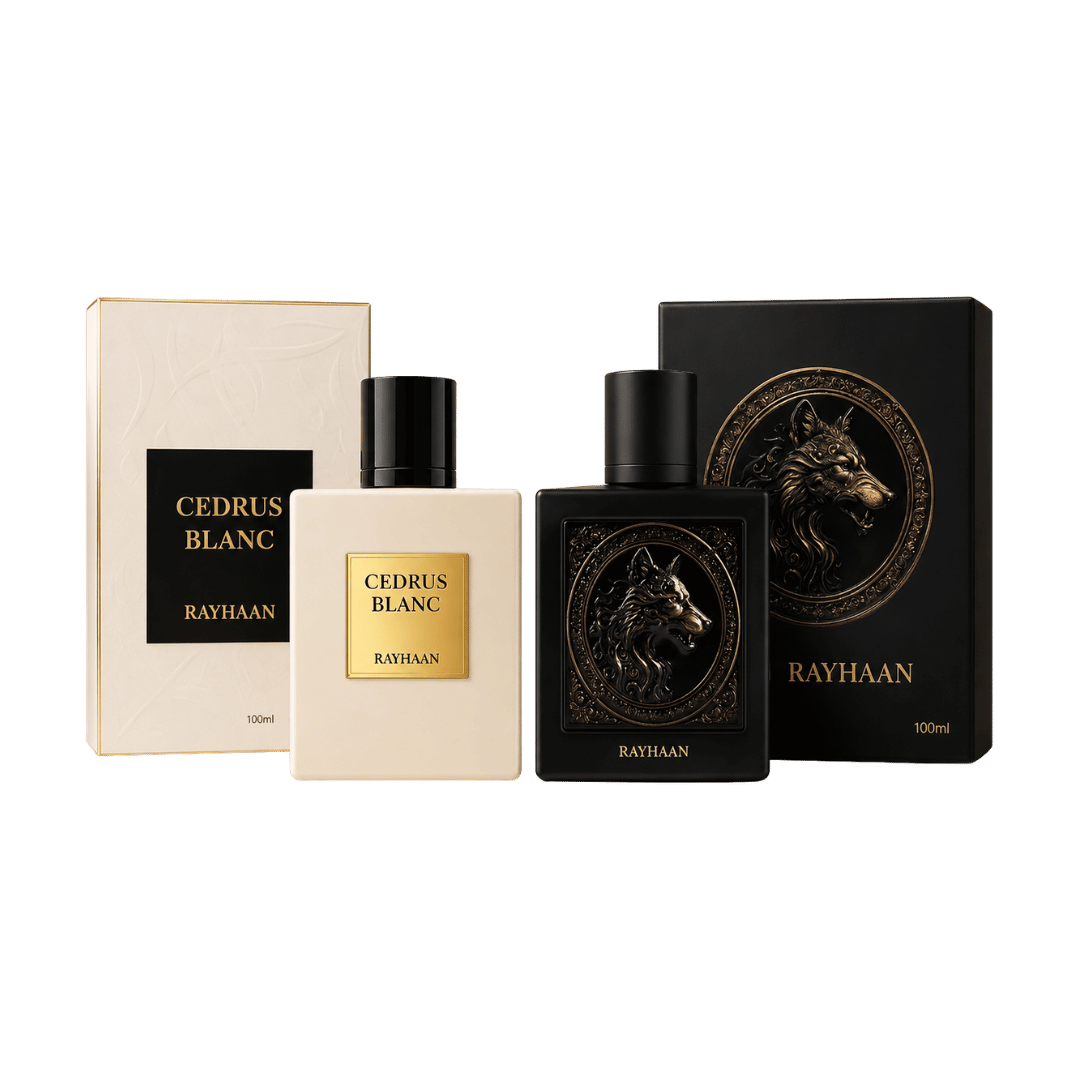 Rayhaan Cedrus Blanc & Rayhaan Wolf Fragrance Bundle for Unisex