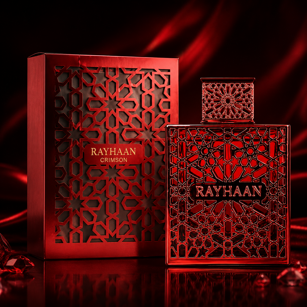 Rayhaan Crimson Eau de Parfum Spray for Unisex 3.4 Ounce