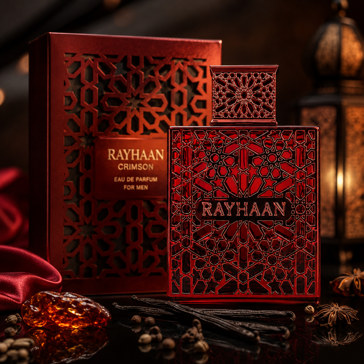 Rayhaan Crimson Eau de Parfum Spray for Unisex 3.4 Ounce