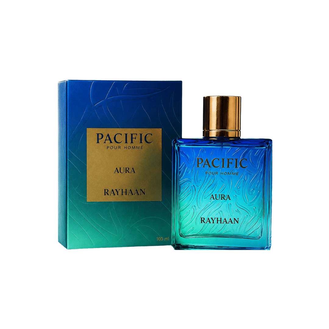 Rayhaan Pacific Aura Eau de Parfum Spray for Men 3.4 Ounce