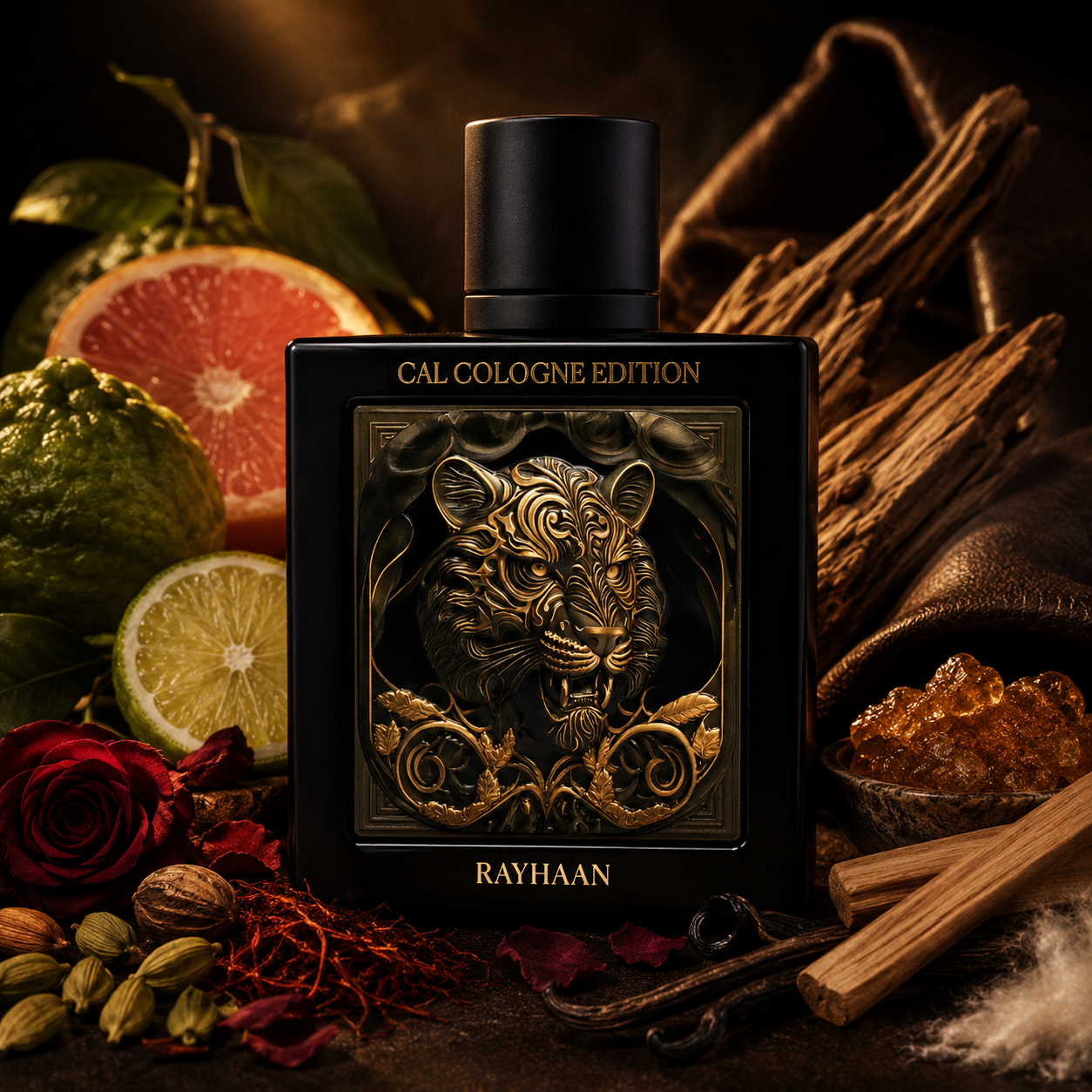 Rayhaan Tiger Cal Cologne Edition Extrait de Parfum Spray for Unisex,3.4 Ounce