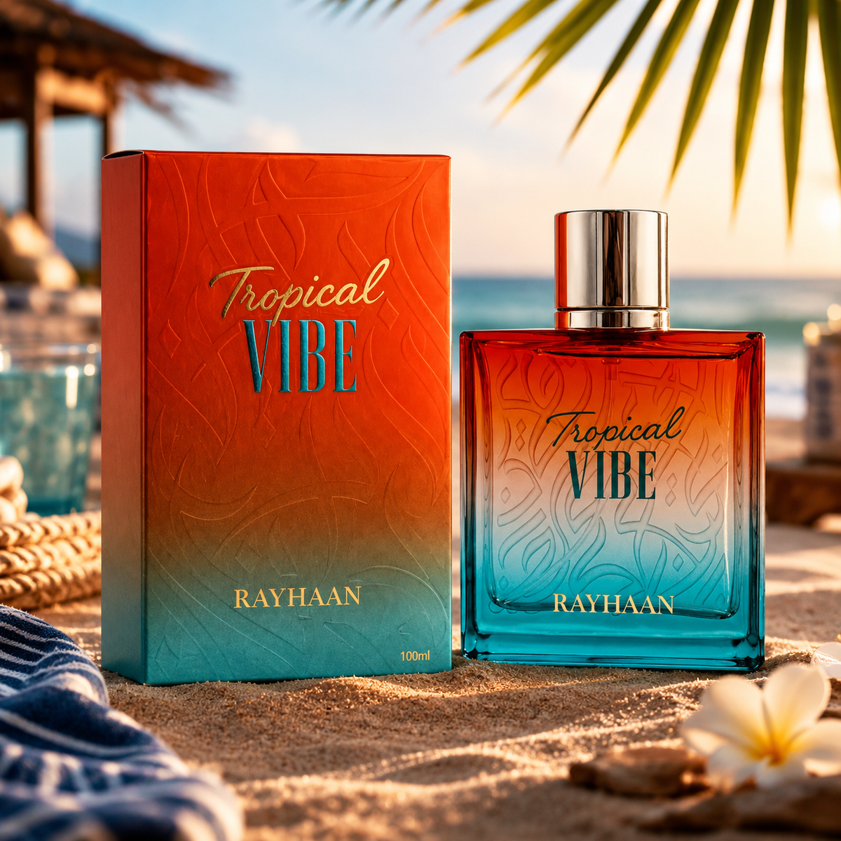 Rayhaan Tropical Vibe Eau de Parfum Spray for Unisex, 3.4 Ounce