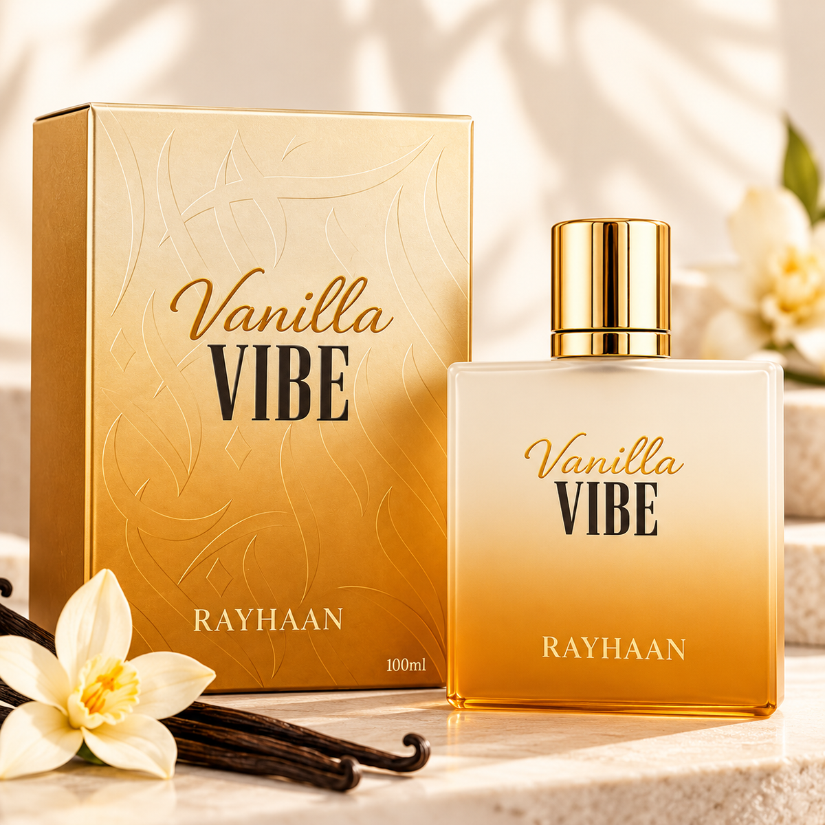 Rayhaan Vanilla Vibe Eau de Parfum Spray for Unisex 3.4 Ounce