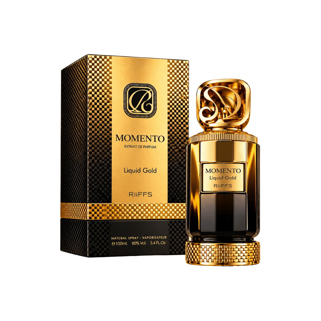 Riiffs Momento Liquid Gold Extrait de Parfum Spray for Unisex, 3.4 Ounce
