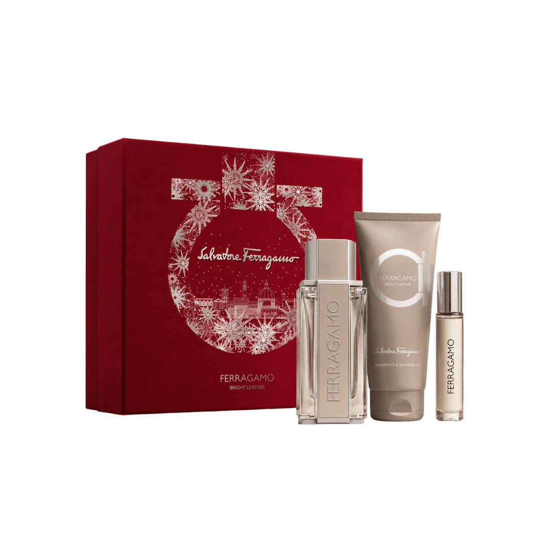 Salvatore Ferragamo Bright Leather 3-Piece Gift Set for Men