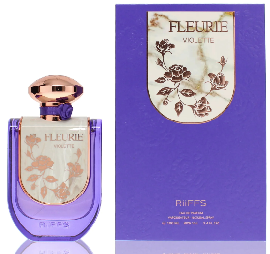 Riiffs Fleurie Violette Eau de Parfum Spray for Women, 3.4 Ounce