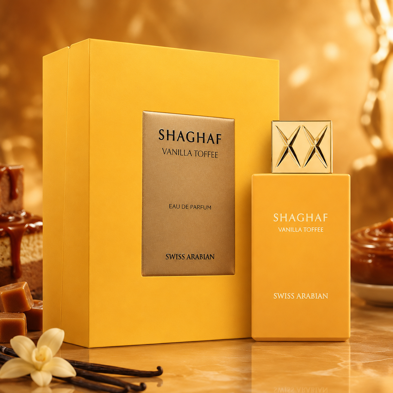 Swiss Arabian Shaghaf Vanilla Toffee Extrait De Parfum For Unisex 2.50 Ounce