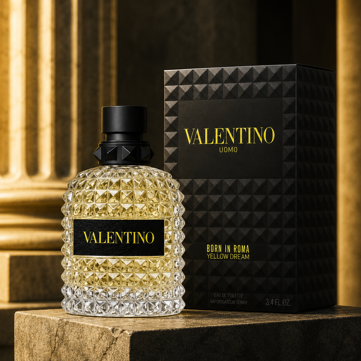 Valentino Uomo Born in Roma Yellow Dream Eau de Toilette for Men 3.40 Ounce