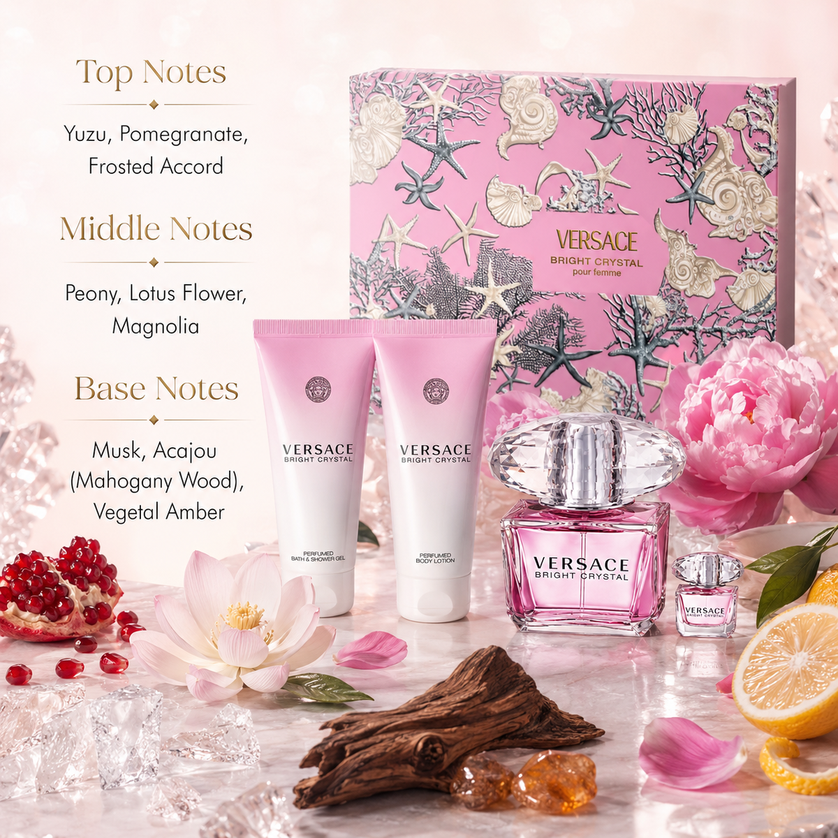 Versace Bright Crystal 4-Piece Gift Set for Women
