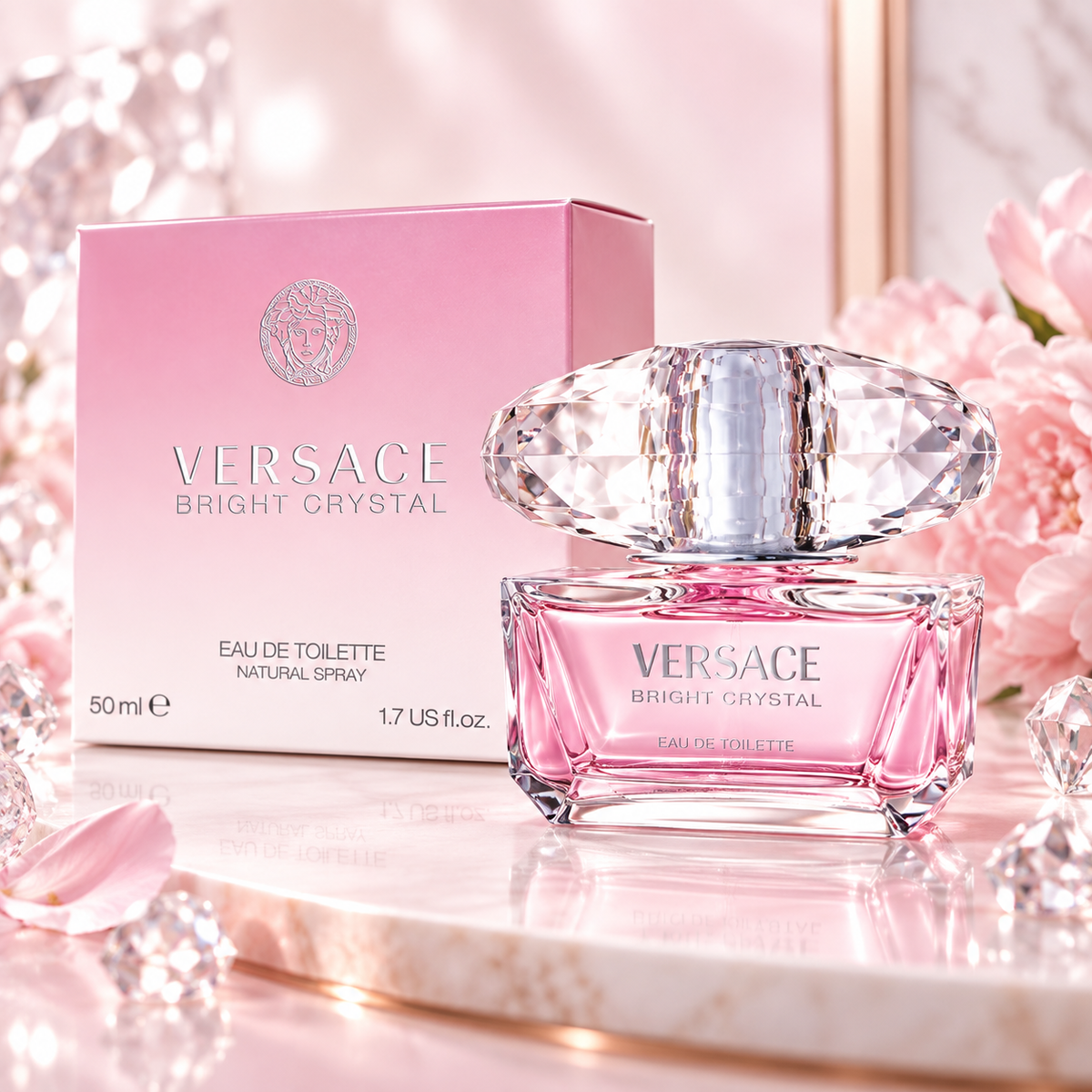 Versace Bright Crystal Eau de Toilette for Women, 1.7 Ounce