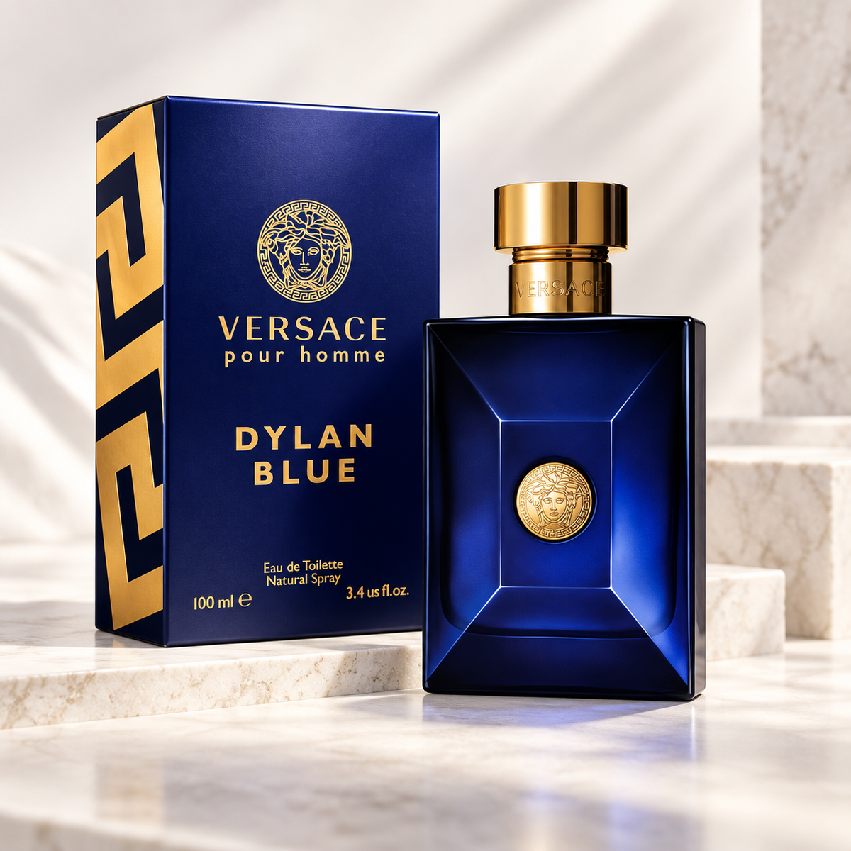 Versace Dylan Blue Eau de Toilette for Men, 3.4 Ounce