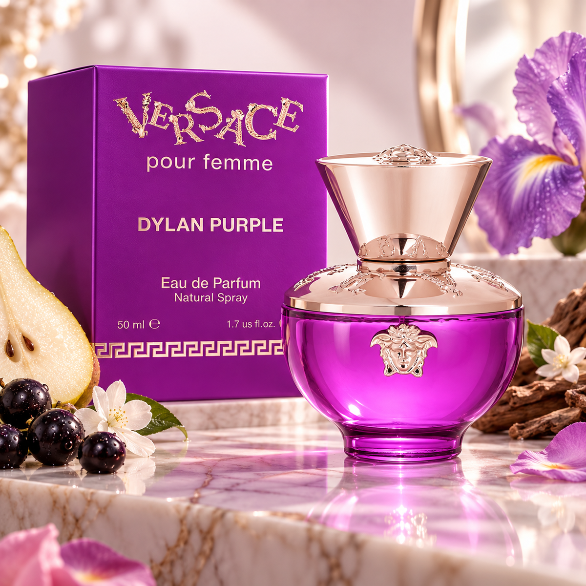 Versace Dylan Purple Eau de Parfum for Women, 1.7 Ounce