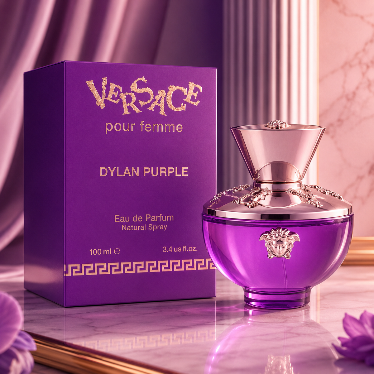 Versace Dylan Purple Pour Femme Eau de Parfum Spray for Women 3.4 Ounce