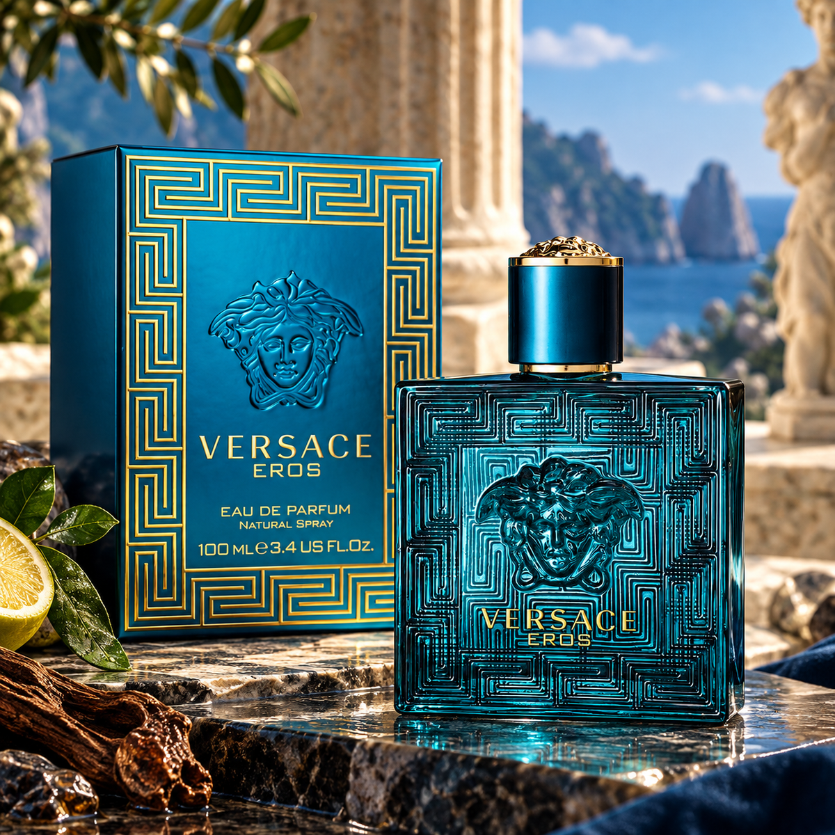 Versace Eros Eau de Parfum for Men, 3.4 Ounce