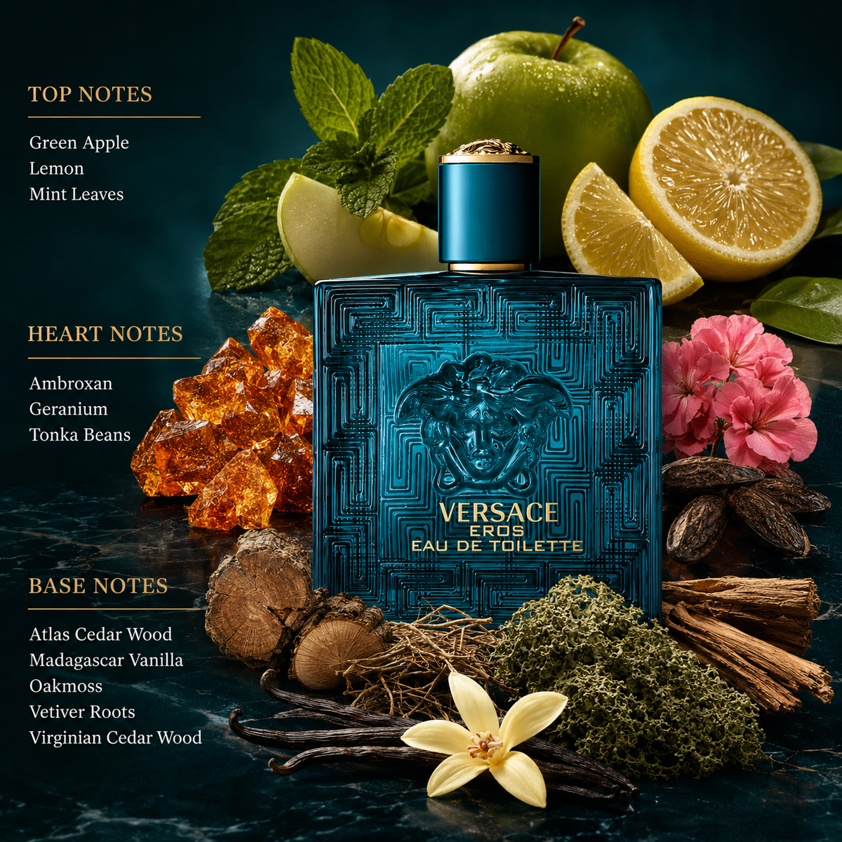 Versace Eros Eau de Toilette for Men 3.4 Ounce