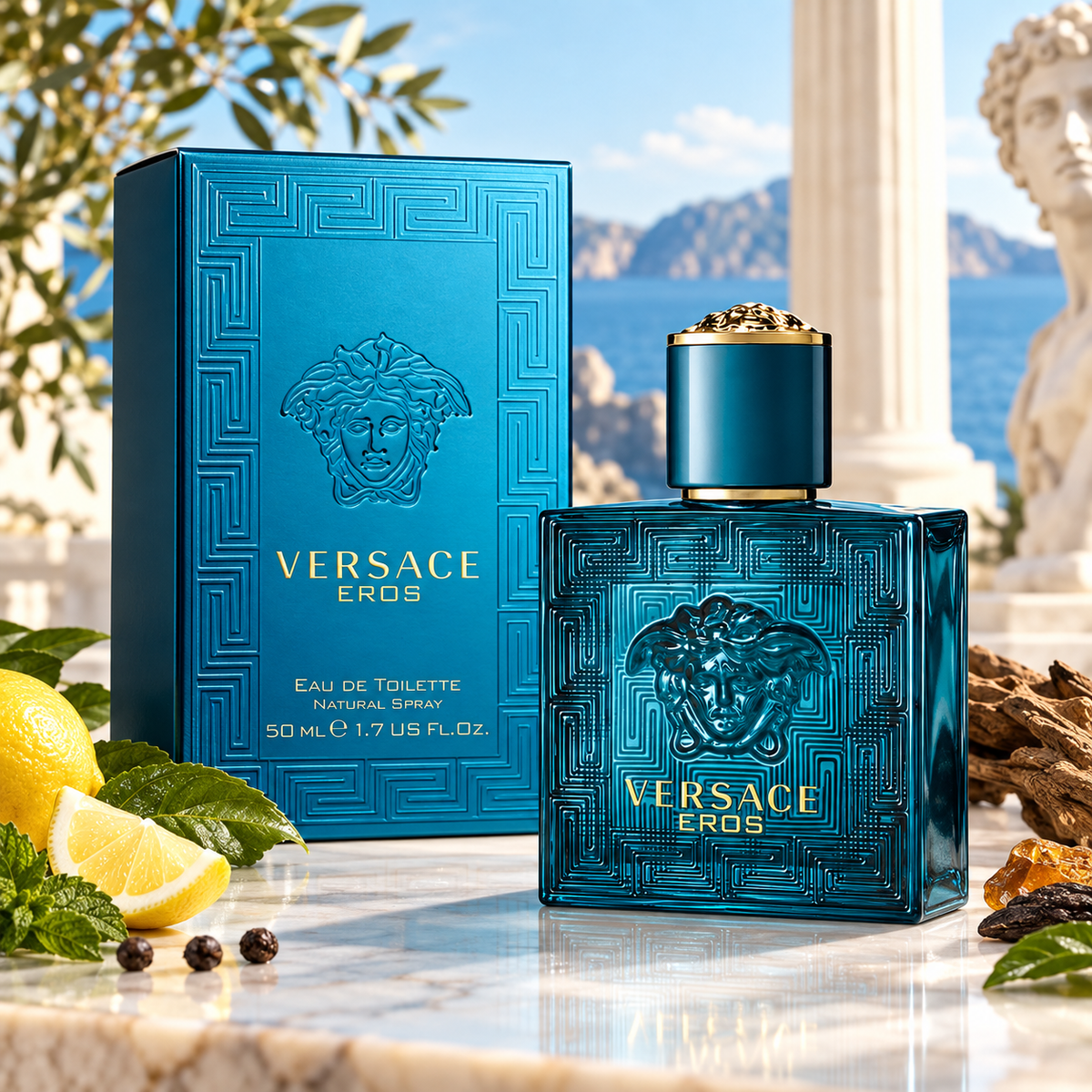 Versace Eros Eau de Toilette for Men, 1.7 Ounce
