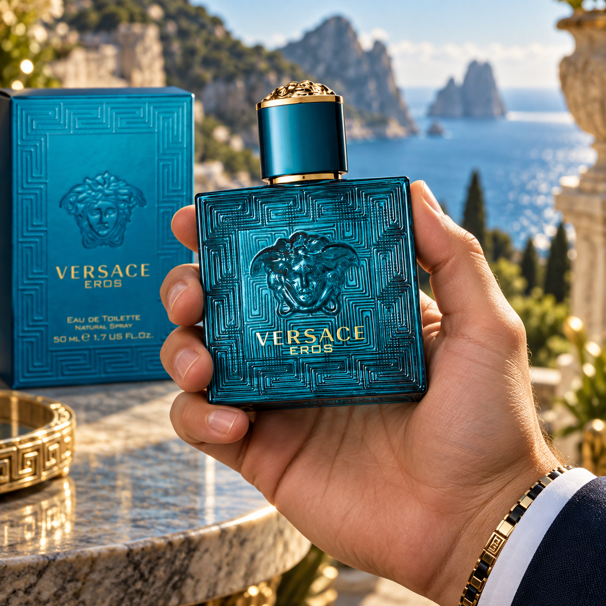 Versace Eros Eau de Toilette for Men, 1.7 Ounce