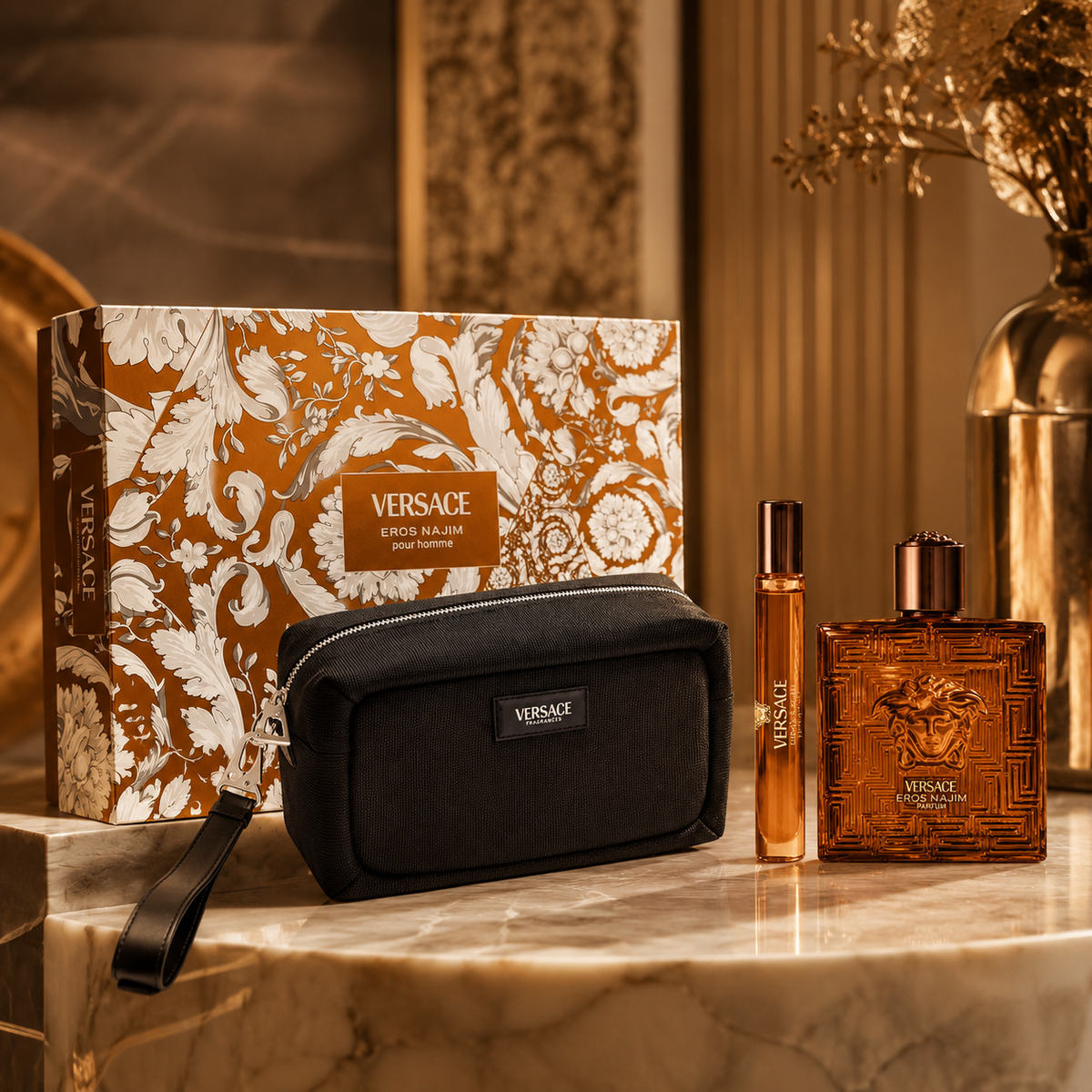 Versace Eros Najim Parfum 3-Piece Gift Set for Men
