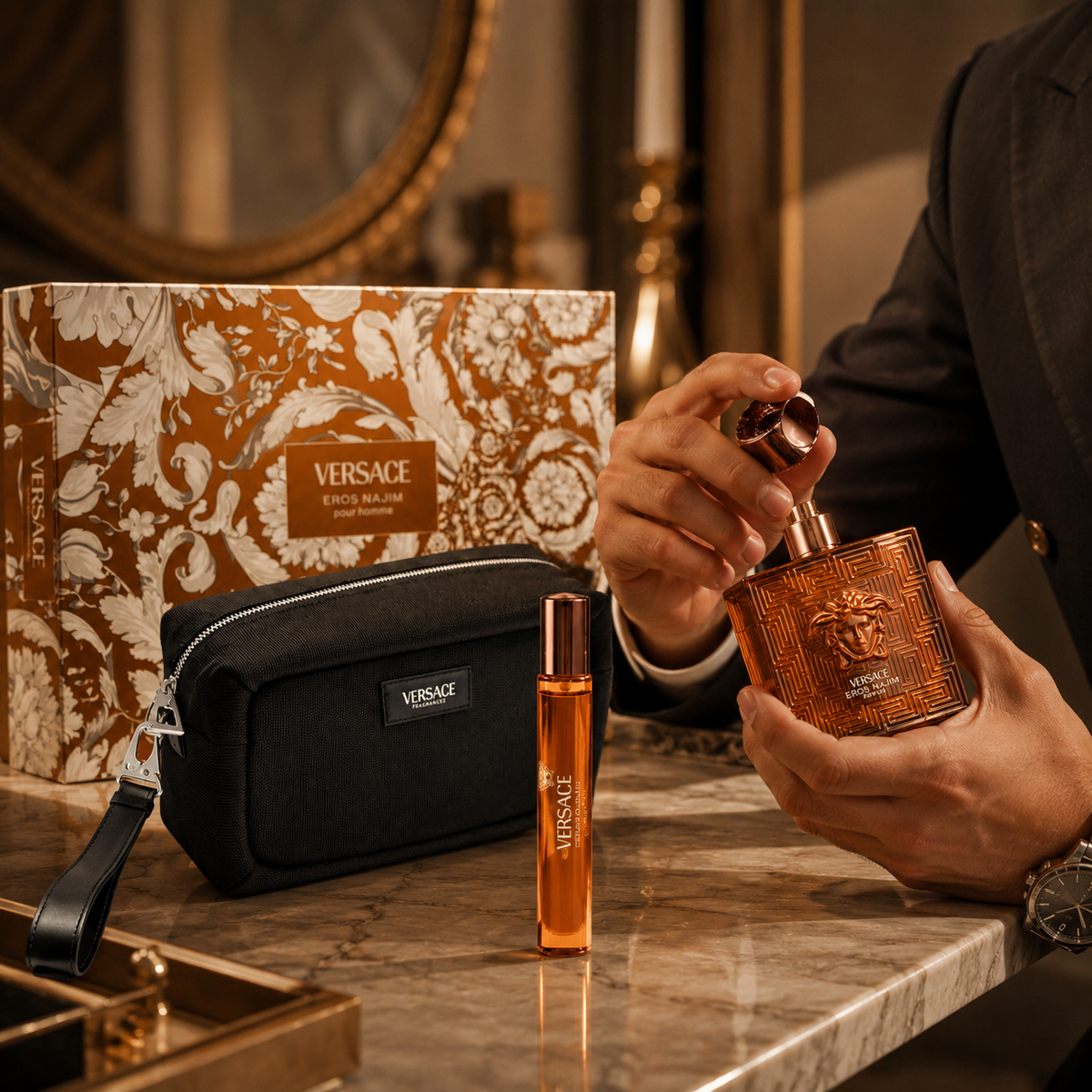Versace Eros Najim Parfum 3-Piece Gift Set for Men