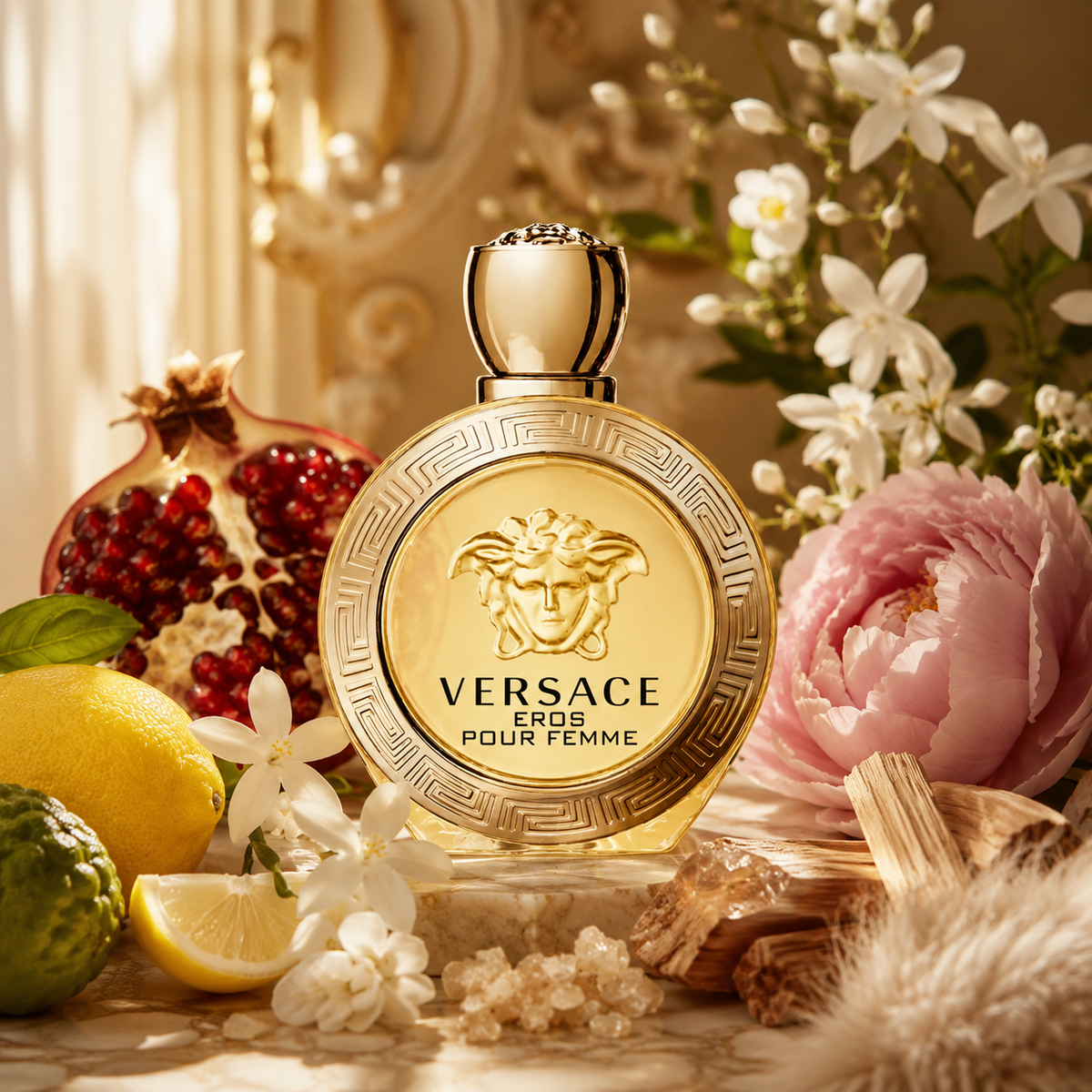 Versace Eros Pour Femme Eau de Toilette Spray for Women 3.4 Ounce
