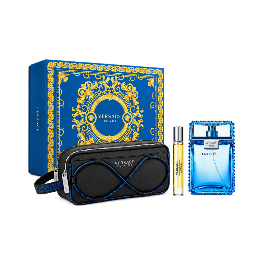 Versace Man Eau Fraiche 3-Piece Gift Set for Men (with Branded Bag)