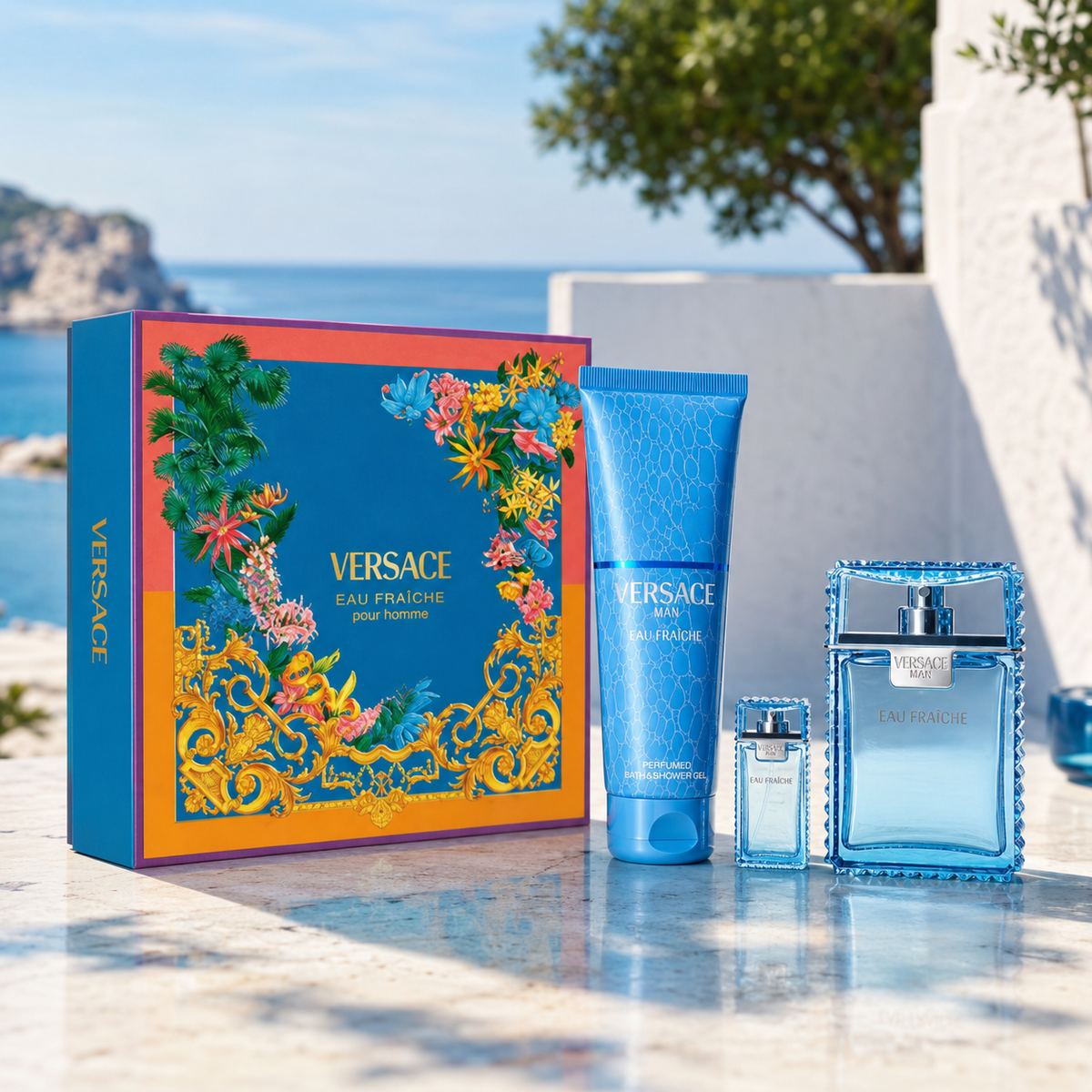 Versace Man Eau Fraiche Extreme 3-Piece Gift Set for Men