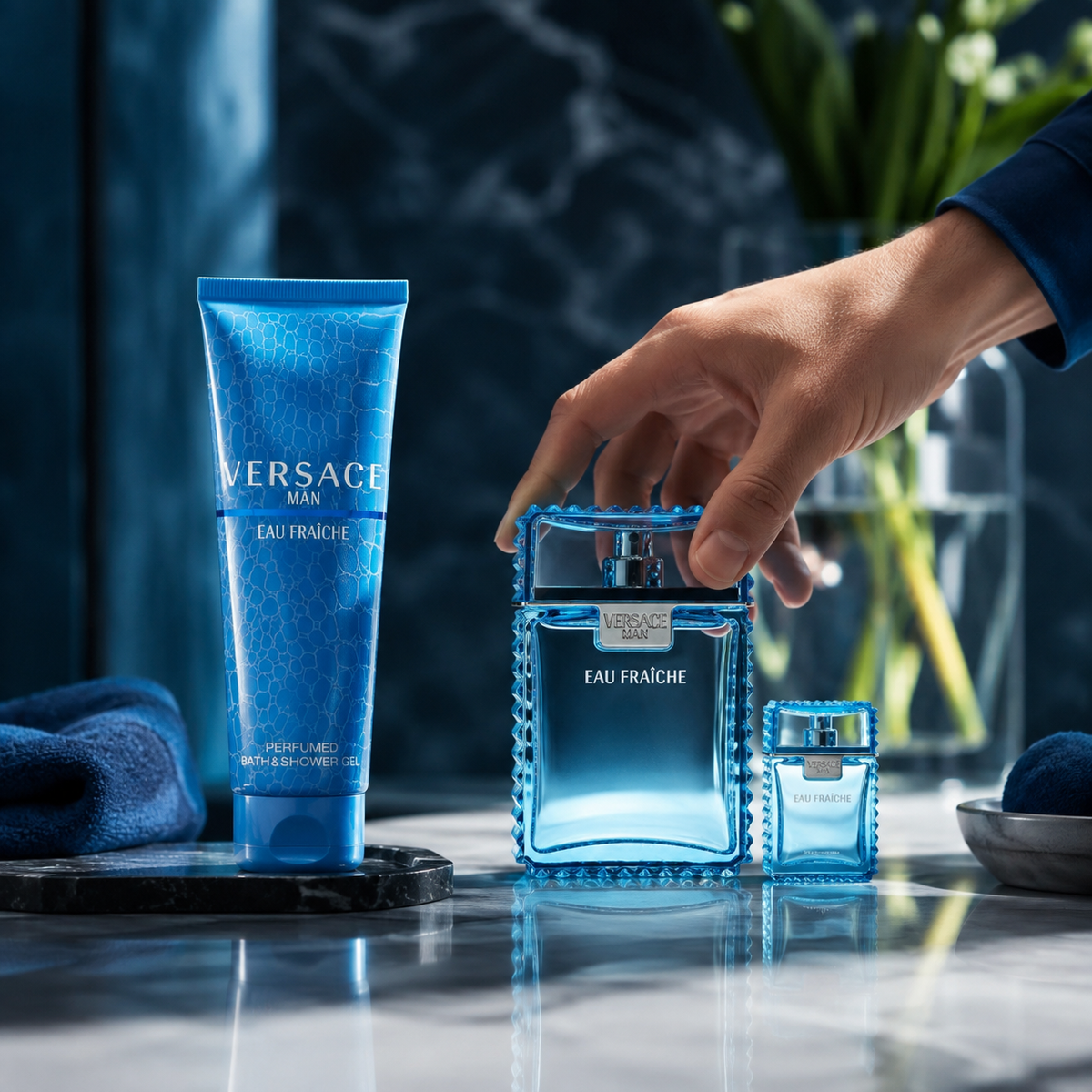 Versace Man Eau Fraiche Extreme 3-Piece Gift Set for Men