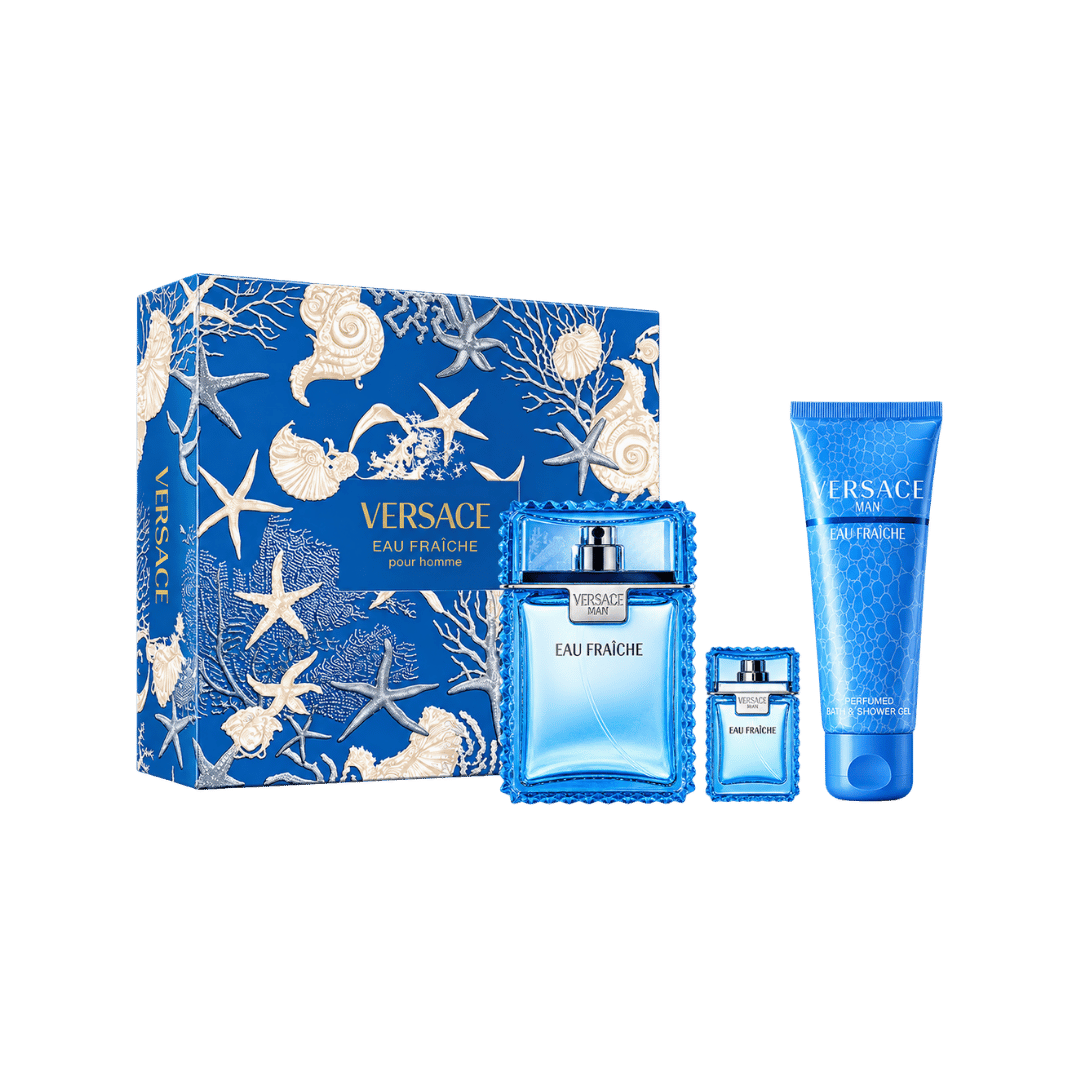 Versace Man Eau Fraiche 3-Piece Gift Set for Men (with Shower Gel)