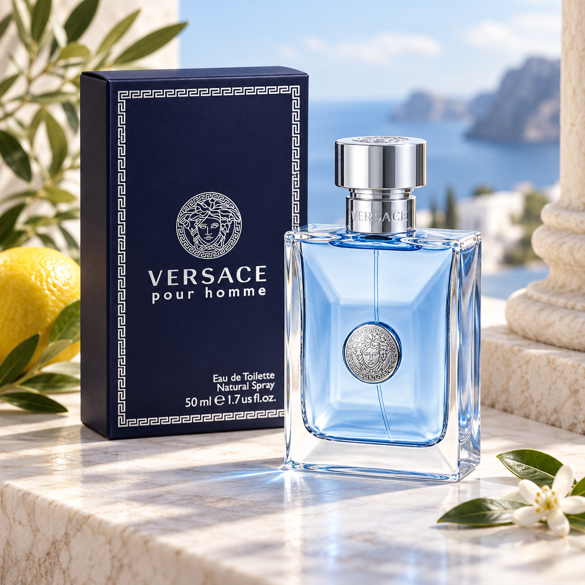 Versace Pour Homme Eau de Toilette for Men, 1.7 Ounce