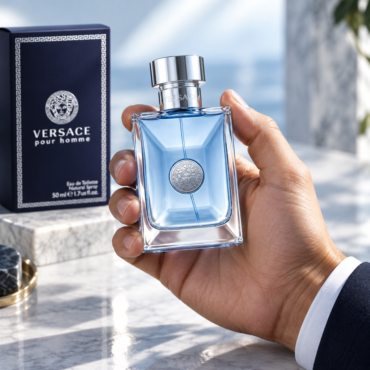 Versace Pour Homme Eau de Toilette for Men, 1.7 Ounce