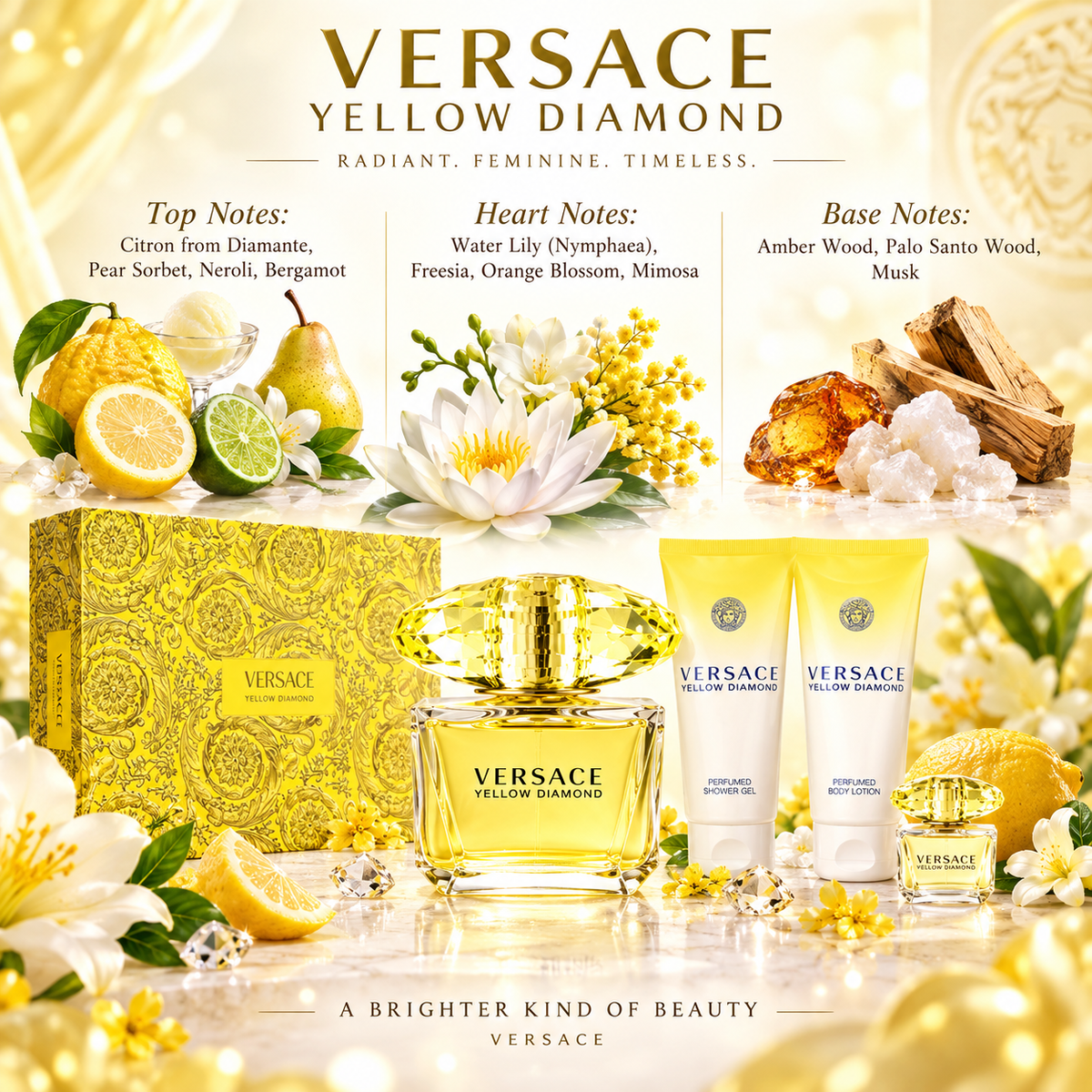 Versace Yellow Diamond 4-Piece Gift Set for Women