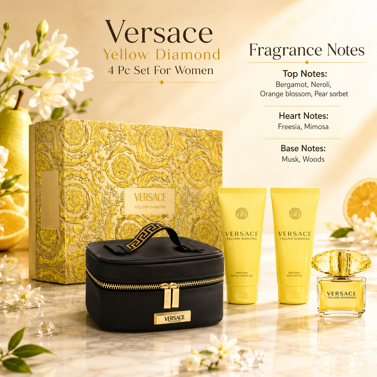 Versace Yellow Diamond 4-Piece Gift Set for Women