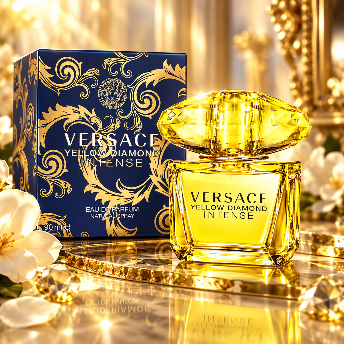 Versace Yellow Diamond Intense Eau de Parfum for Women, 3.0 Ounce