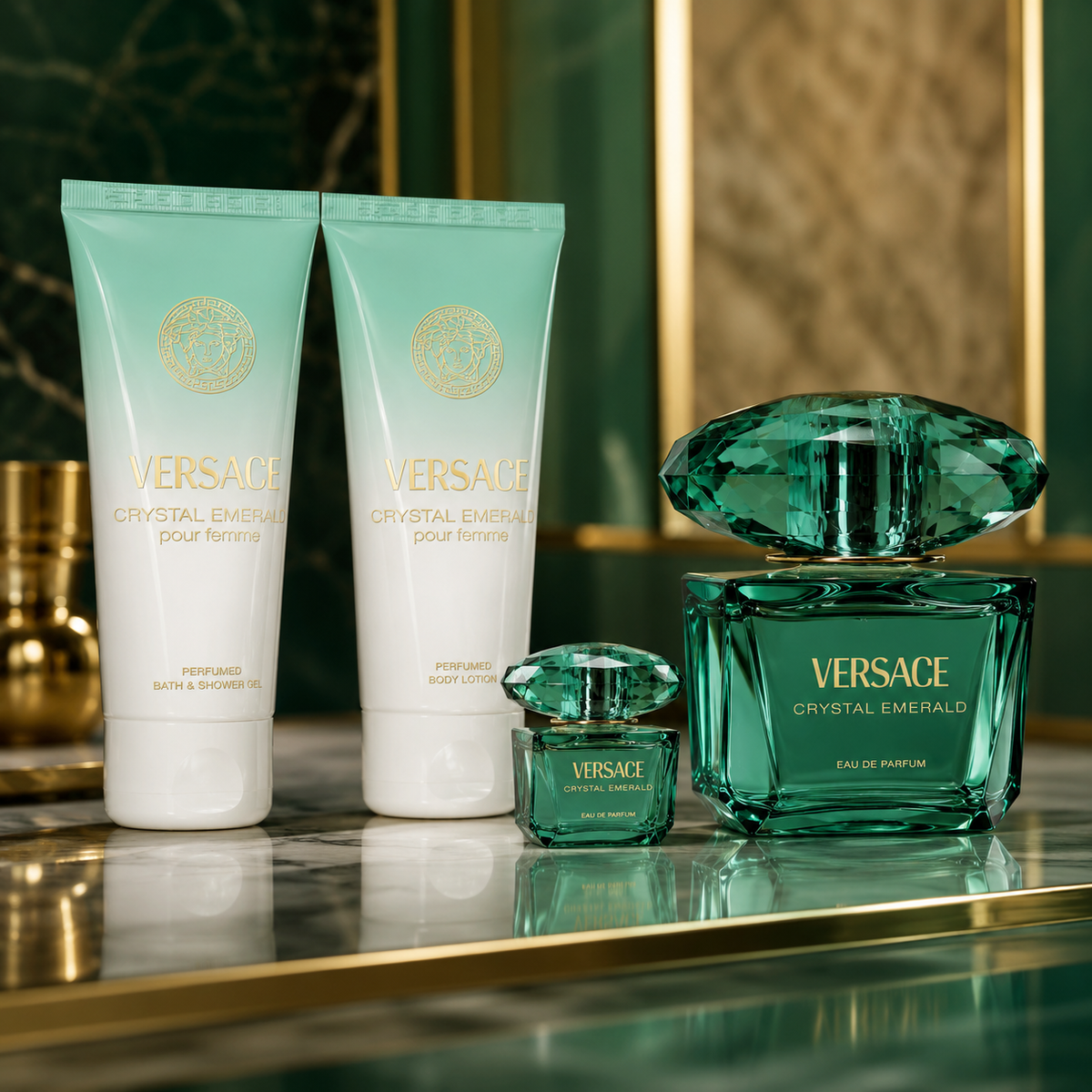 Versace Crystal Emerald 4-Piece Gift Set for Women