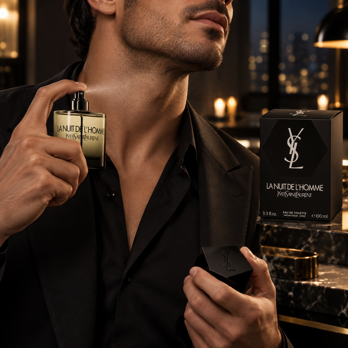 Yves Saint Laurent La Nuit de L'Homme Eau de Parfum for Men 3.4 Ounce