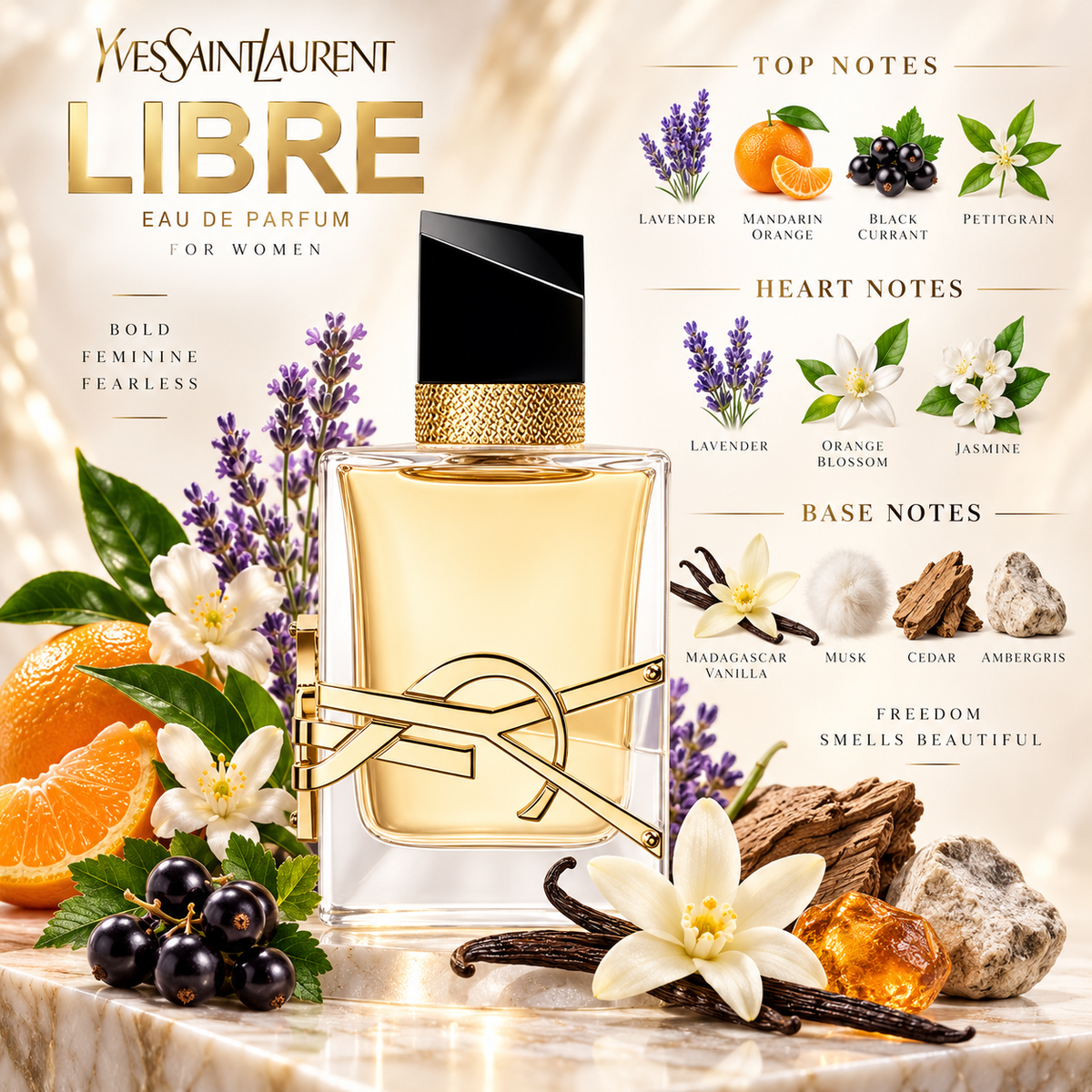 Yves Saint Laurent Libre Eau de Parfum for Women 1.7 Ounce