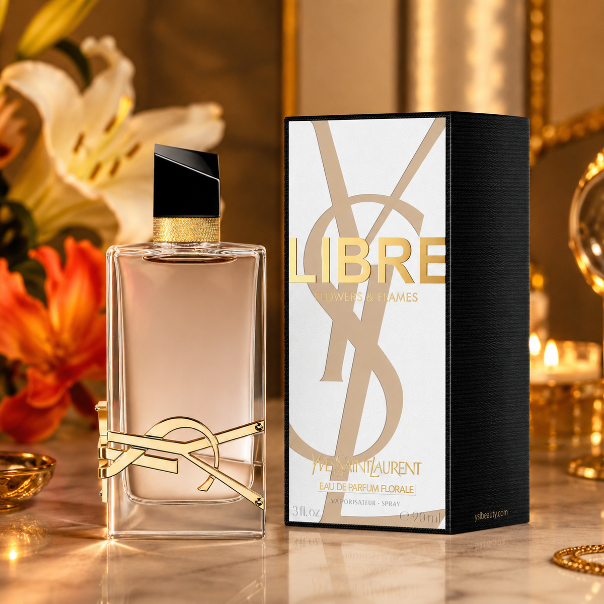 Yves Saint Laurent Libre Flowers And Flames Eau de Parfum Spray for Women 3.0 Ounce