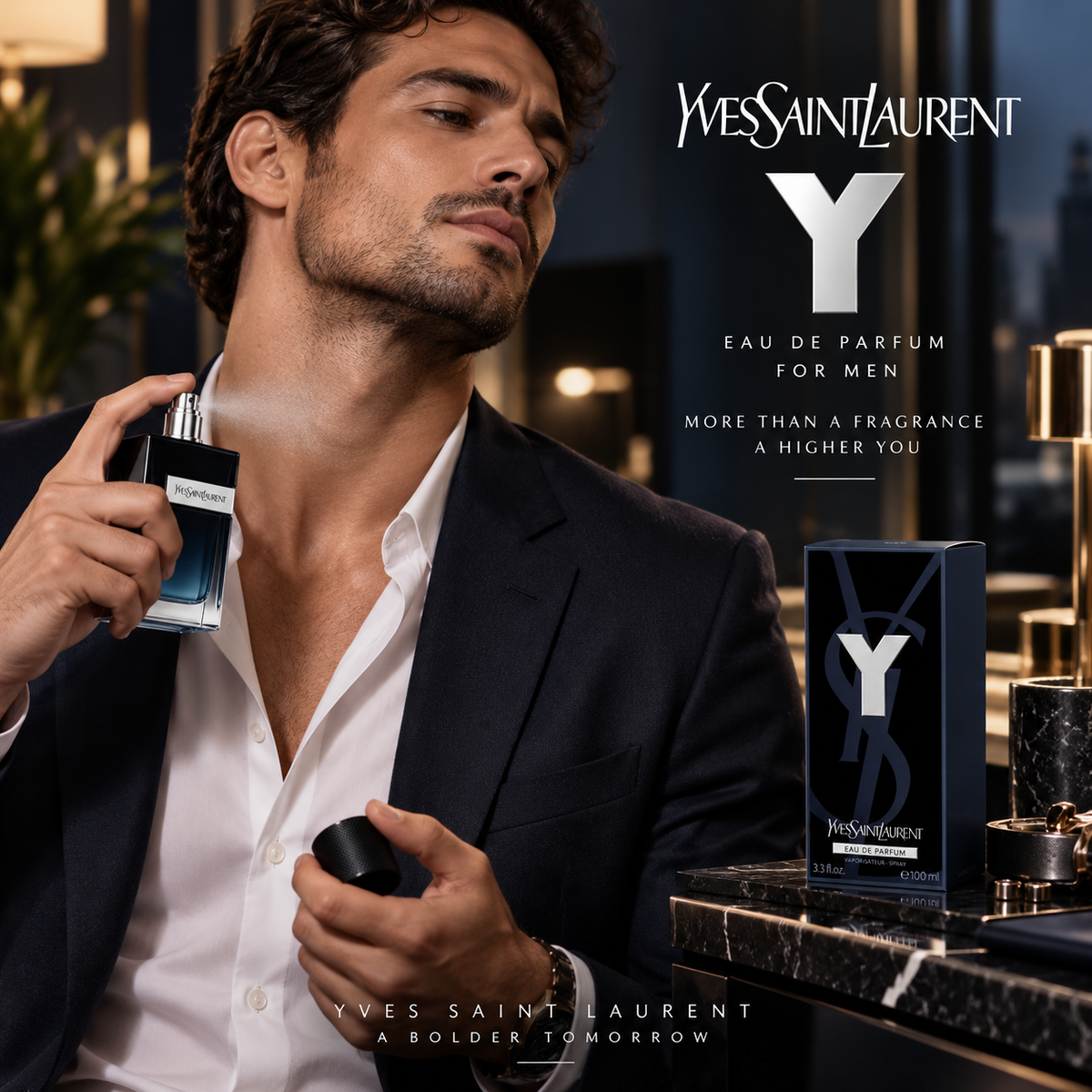 Yves Saint Laurent Y Eau de Parfum for Men 3.4 Ounce