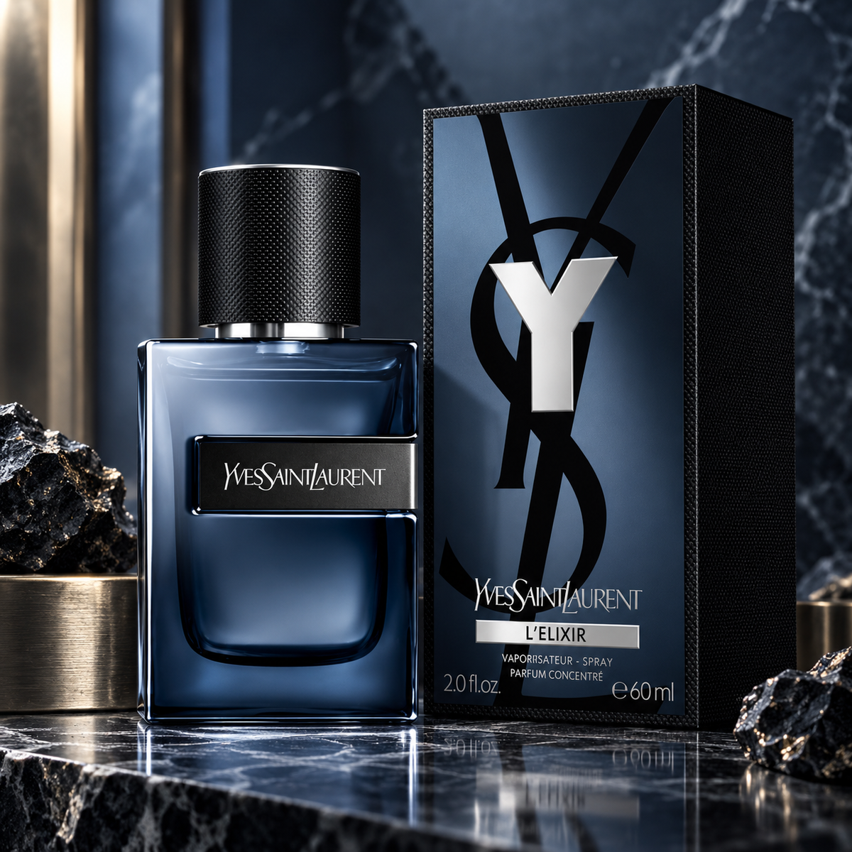 Yves Saint Laurent Y Elixir Parfum for Men 2.0 Ounce