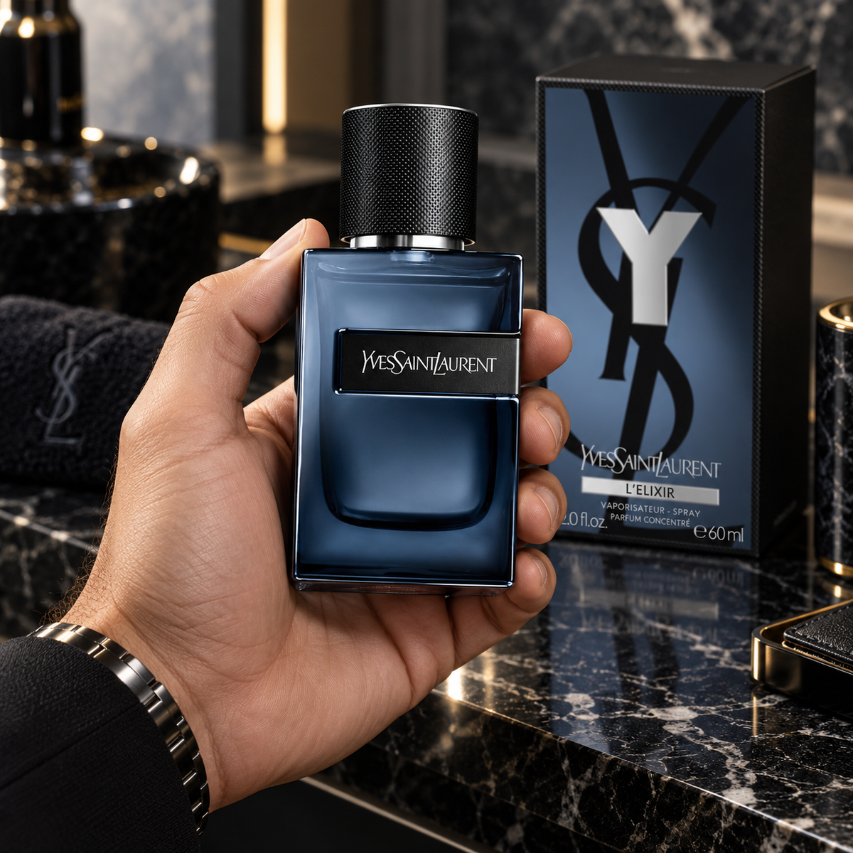 Yves Saint Laurent Y Elixir Parfum for Men 2.0 Ounce
