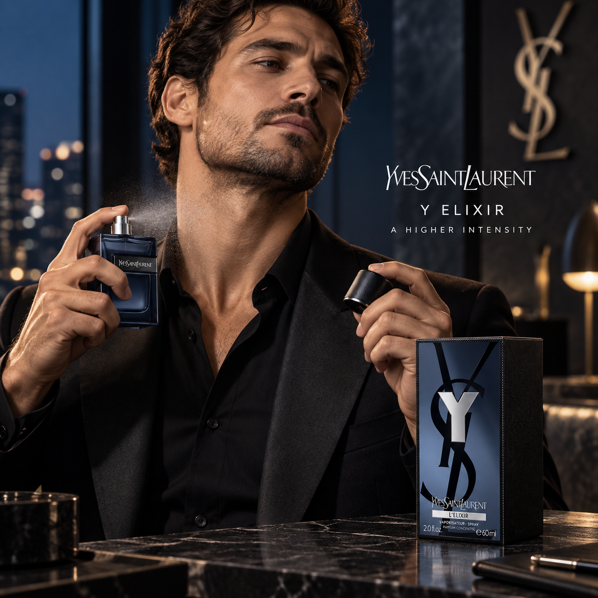 Yves Saint Laurent Y Elixir Parfum for Men 2.0 Ounce