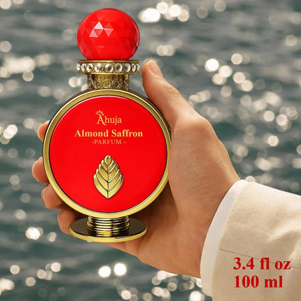 Ahuja Almond Saffron Eau de Parfum for Unisex 3.4 Ounce