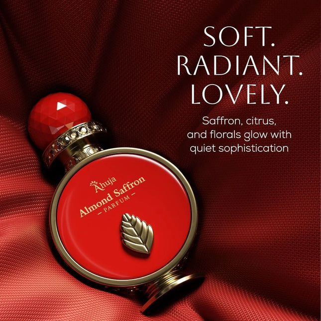 Ahuja Almond Saffron Eau de Parfum for Unisex 3.4 Ounce