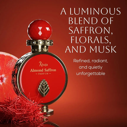 Ahuja Almond Saffron Eau de Parfum for Unisex 3.4 Ounce